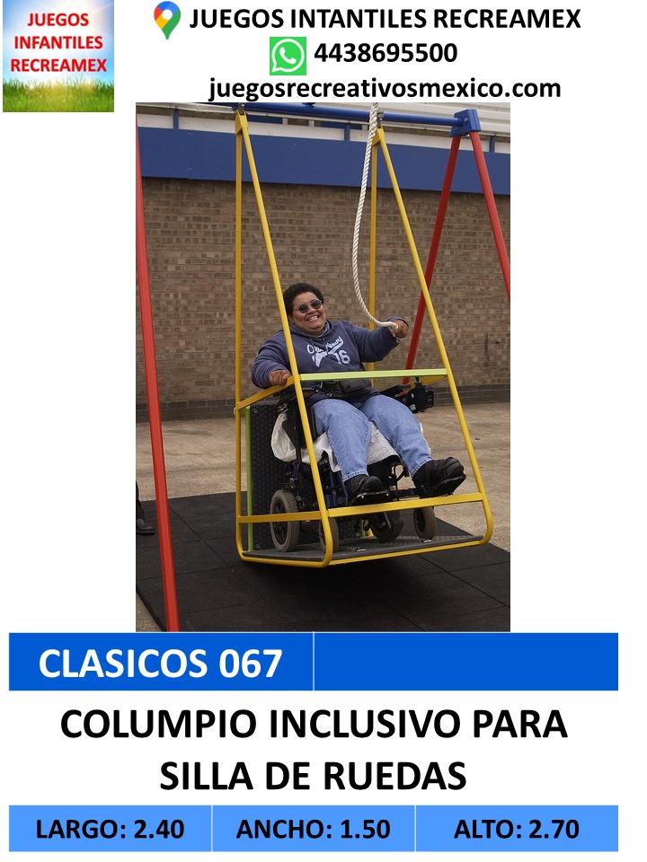 columpio inclusivo para sillas de ruedas